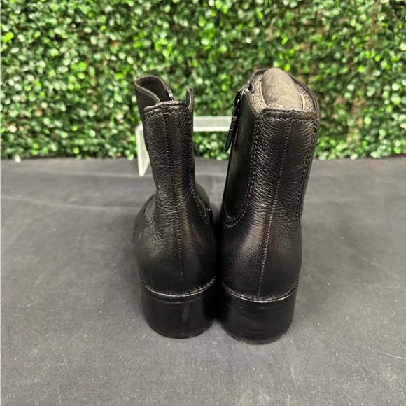 Cole Haan Women's Naia Pointed Toe Block Heel Booties - Black Leather - W8.5 - Picture 5 of 9